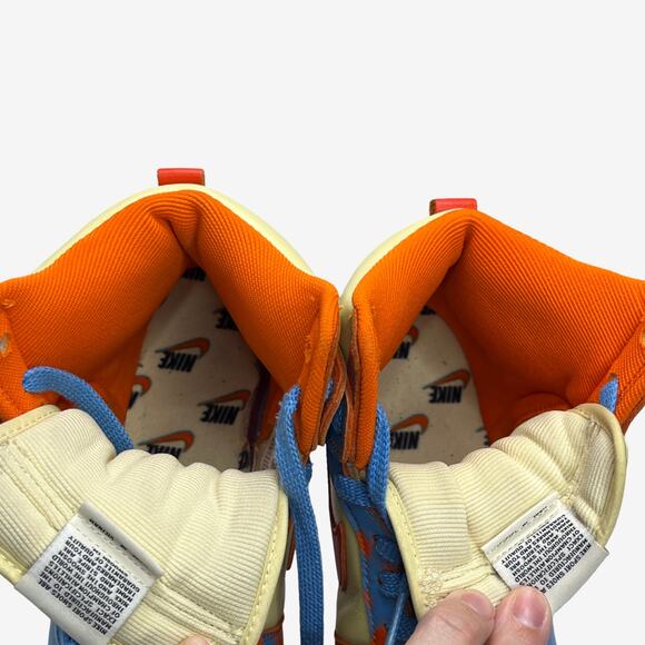 Nike Dunk High DD9404-800 Mineral Orange Blue Void Men’s Size 9 Wear and Tear - Picture 7 of 12